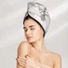 Handtuch Mädchen Haar Trocknungshut süße Gitarren Schuhe Schädel Sterne Fun Muster Cap Bad Mikrofaserzelon Absorption Turban