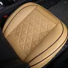 Auto -stoelafdekkingen Universeel ademende enkele stoel Cover mat kussen kussen beschermt volledige surround beige pu leer