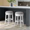 Alaterre Furniture Clara Swivel Counter Высота стула белый набор из 2 - элегантные и функциональные сидения для домашнего бара или кухонного острова