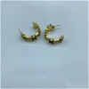Stud Designer NS Earrings Gold Compating Fashion Merk Letters Sieraden beroemde Triomphes Women Wedding Geschenk Kerst Drop levering Earr DHVLC