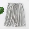 Summer Large Shorts Mens Modal Casual Home Loose Capris Cienkie spodnie piżamy średnie