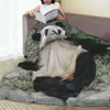 Battaniyeler fubao panda fu bao hayvan battaniye süper sıcak tüm mevsim konforu lüks yatak için uygun fiyatlı
