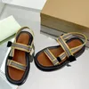 2024 new arrive couples flat causal gladiator sandals runway designer thick sole buckle strap outside walking vacation beach women and men designer sandals