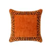 Pillow Leopard Chenille Embroidery Cover Case Sofa Bed Home Room Dec Wholesale MF729