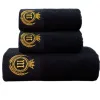 Álbums Ahsnme Black Highend Custom Face Towel Towel Hotel Hotel Spa Salon Barber Nome personalizado Iniciais