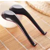 Spoons 10PCS Red And Black Asian Soup Spoon With Hook-Chinese Style Perfect For Rice Pho Ramen Noodle Soups Durable Reusable