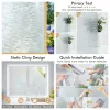 Films Matte Grosted Film Film Intimité Opaque pour le verre statique Static Cling Blocker de soleil non adhésif Anti-UV Window Stickers for Home Office