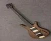 Ny ankomst 5 String Electric Bass Guitar Through Neck Electric Bass i Natural 1505206322921