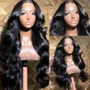 220% Onda corporal 13x6 HD Lace transparente Frontal Human Wigs Brazia