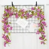 Dekorativa blommor Artificial Rose Flower Garland Diy Fake Plant Leaf Vine Wall Door Hanging Ornament Wedding Arch Decor Spring Autumn