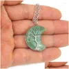 Oggetti decorativi Figurine MLD Tree of Life Wire Wlited Crystal Quartz Pietra di gemma guarigione a ciondolo a pendente Delivery Casa Giardino De Dhyom