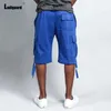 Męskie szorty Ladiguard 2024 Mężczyźni moda spokój Hip Hop Solidna sznurka pół spodni plus wielkości męskie swobodne stojaki Pocket Case