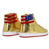 2024 Designer Trump High Top Scarpe da basket per uomini Donne Sneaker d'oro d'argento The Never Reading Man Woman Scheders taglia 5.5 - 12