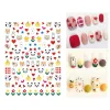 Bottles 10pcs Papaya Fruit Green Olive Branch Nail Decoration Beauty Female Nail Slider Sticker