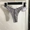 Biccioli per bikini da bagno a strisce a strisce con una vita da bagno a bassa vita a basso punto di costume da bagno a bassa nuoto sexy da spiaggia sexy da spiaggia