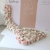 Decoratieve bloemen Custom Runner Rose Hydrangea Baby Bread Brug Backdrop Floral Event Party Pase Deco Tafel Window Display Vloer Bloem