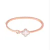 Korean Fashion Lucky Clover Eco Friendly Rose Gold Bracelet, Versatile And Popular Open Bracelet