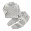 Kledingsets Kid Pyjamas Winterkinderen Kleding Warm Fleece Pyjama Set jongens meisjes dikker slaapkleding baby thermisch ondergoed pijama