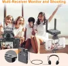 الميكروفونات comica boomxu qua uhf wireless lavalier microphone 24Channel Wireless Frailles for dslr camera camcorder smartphone