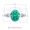 Elegante anello di uova di piccione Rediain Gioielli alla moda 5 carati - S925 argento con diamanti in carbonio elevato - dimensioni 8x10 Anello di dichiarazione elegante