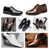 2024 Designer Luxo Multi Style Leather Sapatos casuais pretos masculinos, vestido de negócios de tamanho grande