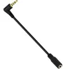 20cm de 90 graus ângulo reto 4 pólo TRRS 3,5 mm Adaptador de extensão de cabo de áudio auxiliar M/f 3,5 mm para PC ou Mic-orarphone