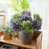 Декоративные цветы искусственные для кафе -украшения Vivrant Faux Silk Hydrangea Manragement Maruement Wedding Party Home Decor