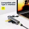 Skrivare Zuidid USB C Ethernet Adapter 1000Mbps Network Card USB3.0 HUB RJ45 LAN för bärbar dator PC Lenovo Xiaomi Mi Box Book USBC Hub