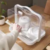 Garrafas de armazenamento compacto caixa de pão de pão à prova de poeira portátil à prova de um recipiente fácil de limpar para bolo de rolos de muffins