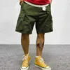 Shorts masculinos roupas de rua shorts masculino 2024 primavera/verão novo design de bolso casual lti retro shortsc240402