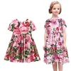 New Bohemian Style Dress for Girls 2024 Summer European and American Full cotton Printed Kids Camisole Dress