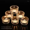 Candle Holders Vertical Glass Candlestick Thickened Anti-Scalding Accessories Simple Home Decoration Business Wedding Companion Gift