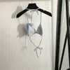 Gül Çiçek Mayo Kadın Plaj Giyim Halter Bras Panties İç Çamaşırı Takım Yaz Moda İki Parçalı Bikini