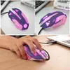 Mice Silent Pink Light Purple Glow Anime Cute Computer Mouse Wired Optoelectronic Game Mouse Y240407
