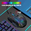 Ratos 10 botões 12800 dpi USB Gaming Mechanical Mechanical RGB Backlit Computer Gamer Programmable Wired Ryes para laptop PC Desktop Y240407