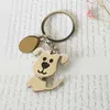 Keychains Lanyards Metal Dog Keychain Key Ring Mody Animal Kette Geschenkauto Halter Anhänger Frauen Bag Charms Ring Accessoire Q240403