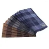 Bow Ties 12 Pieces Retro Soft Men's Plaid Cotton Pocket Handkerchief Hankies