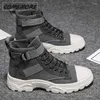 Boots Men Motorcycle Canvas Ankle Spring Autumn Casual Shoes Career Speed Boot Fashion Large Size 39-44 Men's Breathable Outdoor