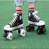 Schuhe Doppelreihe Skates Skates Kindervierräder Schuhe Erwachsene Männer und Frauen Rollschuhe Erwachsene Roll -Skating -Schuhe Flash Anfänger