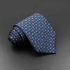 Neck Ties Mens Fashion Silk Tie 7.5cm Soft and Novel Neckline Blue Green Orange Tie Suitable for Mens Dot Flower Tie Wedding Business Gift C240412