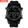 Men's Leisure Alloy Electronic Digital Watch Large Dial High End Silicon Tape Sports Watch