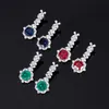 Designer Imitation Emerald Studs S925 Silver 10x10mm Stone Fashion Jewelry Vivid Green Accessories