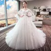 Klänningar bröllopsklänning ny brudklänning stor storlek som visar tunn svans prinsessa dröm gravid kvinna stor storlek fett mm gravid mage