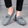 Sapatos casuais homens vestem negócios de couro genuíno de cupom de luxo de luxo masculino, designer de luxo, mocassins de moda