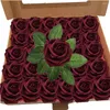 Fleurs décoratives roses roses mousse fausse ou décoration intérieure.Les douches pour bébés les tirent au besoin.Parties en fil de fer noir