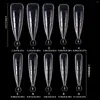False Nails 100PCS Clear Full Cover Dual Nail System Form UV Gel Acrylic Art Mold Artificial Tips With Scale For Extension