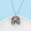 Chains Fashion Jewelry Vintage Charm Anatomical Human Rib Cage Anatomy Pendant Necklace For Men And Women