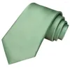 Bow Ties Green Solid Silk Wedding Time For Men Handky Couffe Link Mens Coltie Set Fashion Designer Business Party Drop-Tie