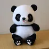 2024 Ny äkta imitation röd panda docka blomma blomma chengdu souvenir tjej barn plysch leksak panda docka docka
