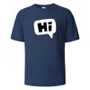 Men's T Shirts Hi Print Cotton Summer Tees For Men Women Oversize Casual Tops